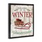 Stupell Industries Rustic Winter Wonderland Sleigh Framed Floater Canvas Wall Art